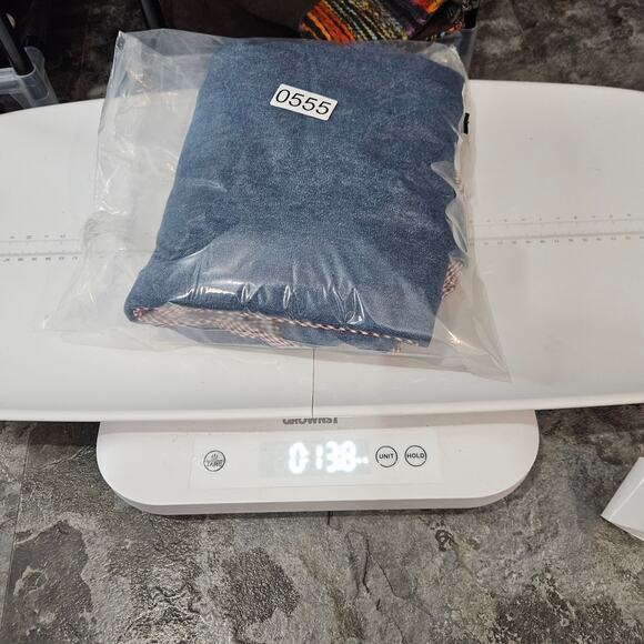 Vintage Button Up Denim Jacket Gingham Trim & Floral Embroidery Cottagecore - Picture 9 of 9